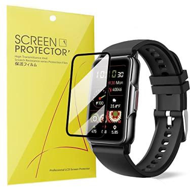Imagem de Lamshaw Película protetora de tela compatível com relógio inteligente Mindrose, [3 unidades] Película protetora de tela macia PET de cobertura total 3D compatível com relógio inteligente Mindrose H80 de 1,45 polegadas (embalagem com 3)