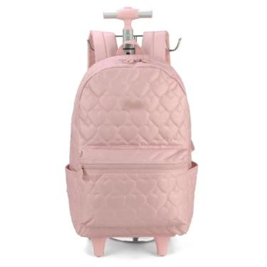 Imagem de Mochila de Rodinhas Infantil Bar bie Rose MC46822BB - Luxcel