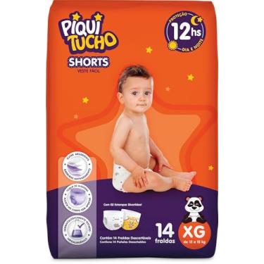 Imagem de Fralda Descartável Infantil SHORTS Piquitucho Jumbinho EG