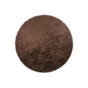 Imagem de Tapete Redondo 1,20m Quarto Sala Escritório Pelo Macio. (Chocolate)