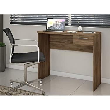 Imagem de Mesa De Escritório Home Office Com Gaveta Nt2000 Branco New (Nogal)