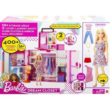 Imagem de Boneca Barbie Guarda Roupa Dos Sonhos Hgx57 36 Peças