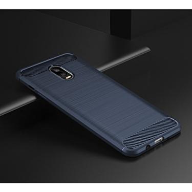 Imagem de Capa para Samsung Galaxy J7 Plus, capa de material de fibra de carbono, macia, antiderrapante macia, anti-impressão digital, capa totalmente protetora para Samsung Galaxy J7 Plus