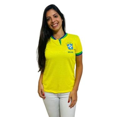Imagem de Camisa da Seleção Brasileira Feminina Licenciada (BR, Alfa, G, Regular, Amarelo)