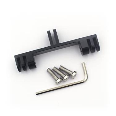 Imagem de Adaptador de montagem dupla dupla de alumínio para GoPro Hero 12/11/10/9/8/7/6/5/4, DJI Osmo Action, AKASO, Campark e outras câmeras de ação com 3 parafusos - Compatível com caixas de câmera e monopés