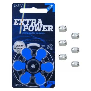 Imagem de 60 Baterias Pilha Para Aparelho Auditivo Extra Power - 675