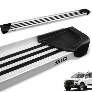 Imagem de Estribo Lateral S10 Cab. Dupla 2012 a 2023 Aluminio Natural A1 Gtnox