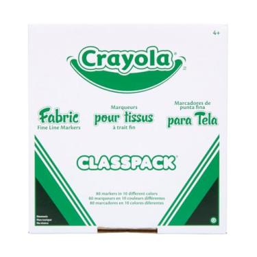 Imagem de Crayola 58-8215 Crayola Fabric Marker Classpack, Ten Assorted Colors, 80/Box