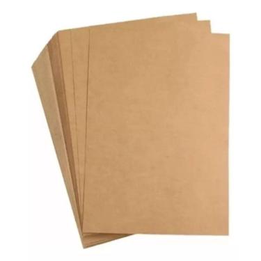 Imagem de Papel Kraft Folha A4 180g Pardo Natural Pacote Com 50 Folhas