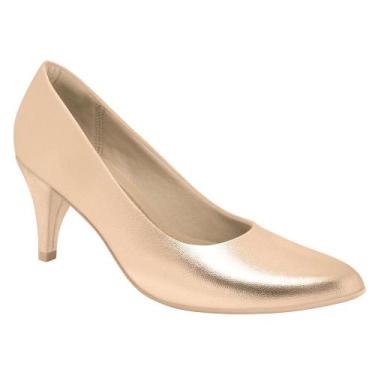 Imagem de Scarpin Feminino Salto Médio Ouro Rosado Piccadilly 745035-859