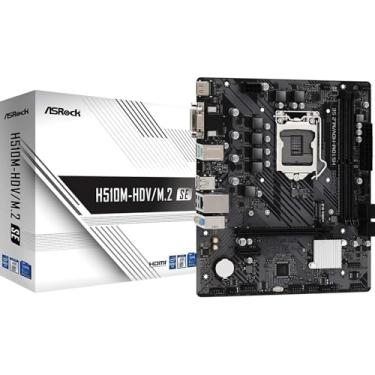 Imagem de ASRock Placa mãe H510M-HDV/M.2 SE DDR4 3200MHz HDMI, DVI-D, D-Sub 10ª geração Intel® Core™ 11ª geração Intel® Core™(LGA1200) 128Mb AMI UEFI, BIOS