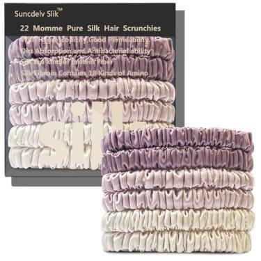 Imagem de Toalha de cabelo de seda, resistente à fricção, rica em aminoácidos, durável, respirável (6 peças (pasta de feijão, ouro rosa, arroz branco))