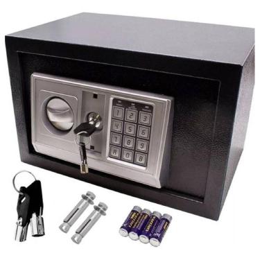 Imagem de Cofre Segurança Eletrônico Chave Digital Aço Residencial