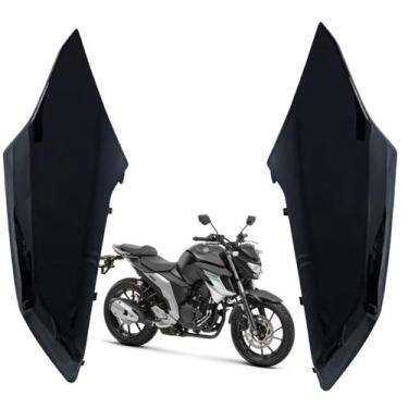 Imagem de Par Guia Ar Aba Tanque Superior Fazer 250 Fz25 Preta 2018 2019 2020 20