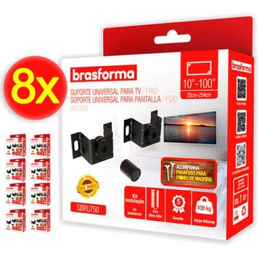 Imagem de 8 Suporte para TV Universal até 100 polegadas 100kg - SBRU750 - Brasfo