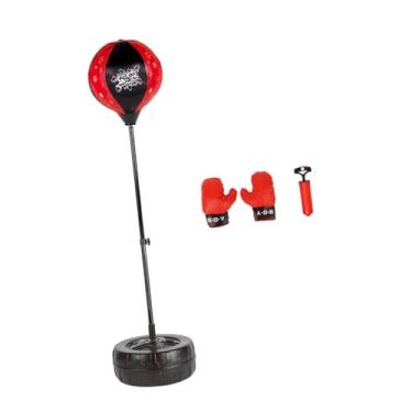Imagem de Colaxi Conjunto de saco de boxe Conjunto de bola de reação de boxe Exercício em casa Brinquedo Treinamento Saco de pé para crianças