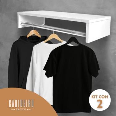 Imagem de Kit 2 Cabideiros De Parede Arara Suspensa Pendurador de Roupa - KELAN