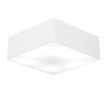 Imagem de Plafon Para Sala de Estar Quadrado SE-3051 Cúpula Cor Branco - Vivare