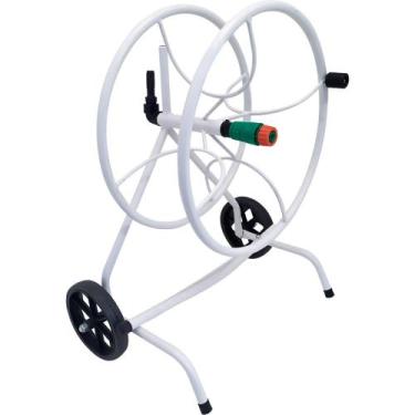 Imagem de Suporte Para Mangueira Com Rodas Branco - Artlimp