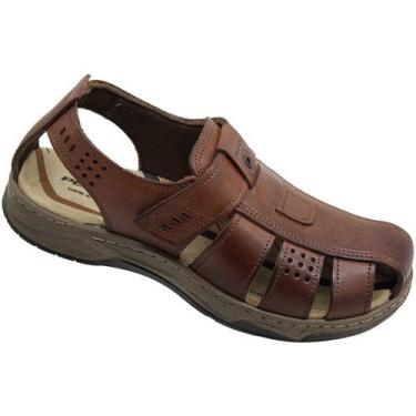 Imagem de Sandália Pegada Anilina 24L Masculina , Marrom, 38