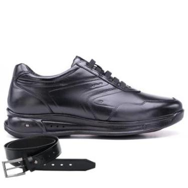 Imagem de Sapato Jota Pe Preto 3d Evolution + Cinto 08018-Masculino