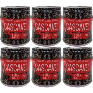 Imagem de Kit 6 Pomada Massageadora Cascavel Extra Forte Para Pernas - Rhenuks