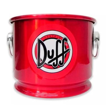 Imagem de Balde Gelo Térmico Alumínio 12L Grande Red Cerveja Duff Beer - Retrofe