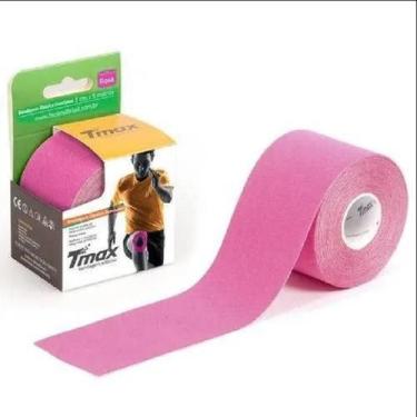 Imagem de Fita De Kinesio Tmax Bandagem Funcional Adesiva Rosa Bioland, 5, Rosa,