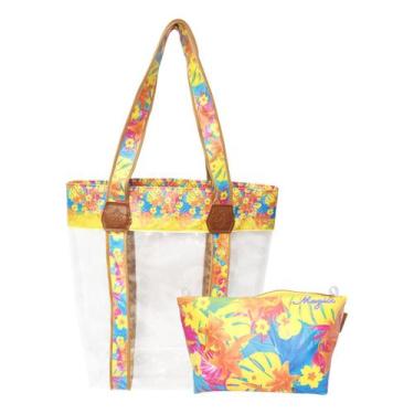Imagem de Bolsa Feminina e Necessaire Transparente Impermeável Tropical Magicc B