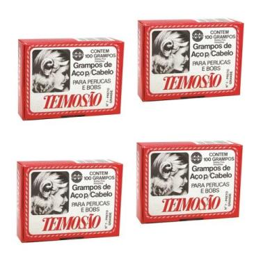 Imagem de Grampo Teimoso N7 Preto Caixa C/ 100un Kit 03 Caixas Grandes Incolor, 