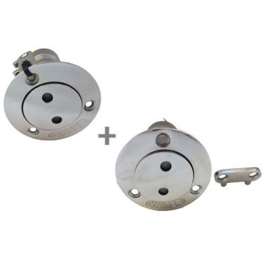 Imagem de Kit Bocal Abasteciment Diesel E Água Agulheiro P/ Barco Inox - Noster