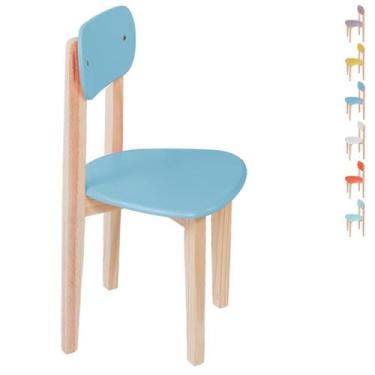 Imagem de Cadeira Infantil Segura E Confortável Em Madeira - PoloShop.com, Azul