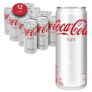 Imagem de KIT 12 Latas Refrigerante Coca Cola Light Lata 310ml