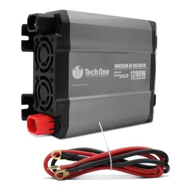 Imagem de Inversor De Tensão 1200W 12v P/ 110V/220V Conversor de energia Entrada Usb Tech One
