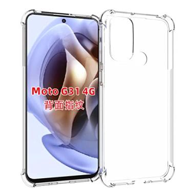 Imagem de USTIYA Capa para Motorola MOTO G31 Uso Resistente, Bumper Absorção Choques em TPU Transparente Protector Câmera Espessamento nas Quatro Pontas da Carcasa