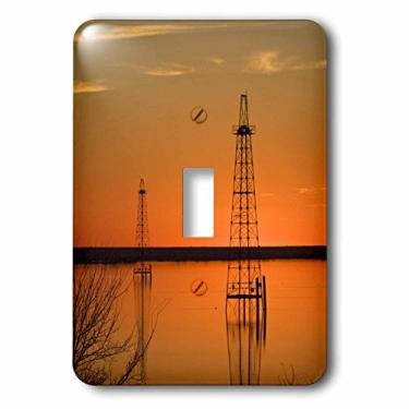 Imagem de 3dRose lsp_94465_1 Oil Well derricks, Industry, Lake Arrowhead, Texas-US44 LDI0004-Larry Ditto Interruptor único, multicolorido