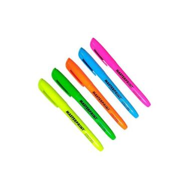 Imagem de Caneta Marca Texto Neon Colorido 1 Unidade Ponta Chanfrada - Masterpri