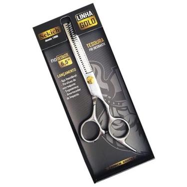 Imagem de Kit Tesoura Para Cabelo Pro Sekich Gold 6,5 Escolha a Sua, Desbaste