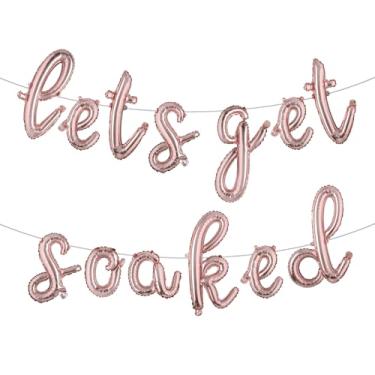 Imagem de Lets Get Soaked Birthday Decoration Pool Beach Lets Get Soaked Balloons Splish Splash Birthday Balloons Pool Birthday Party Decoration Balloons (L LETS GET SOAKED Rose Gold)