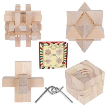 Imagem de Quebra-cabeças de metal Brain Teasers GOTHINK Unlock Mind 12 Toys