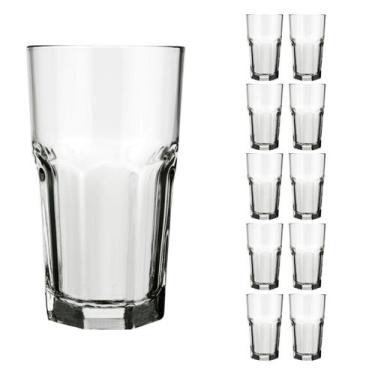 Imagem de Jogo 10 Copos 340ml Vidro Bristol Suco Drinks Transparente - NADIR FIG