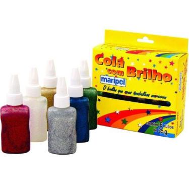 Imagem de Cola Com Glitter 25G. C/06 Cores Sortidas Maripel