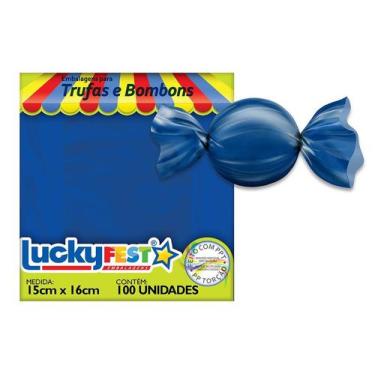 Imagem de Embalagem Para Trufa Lucky Fest, Azul Escuro