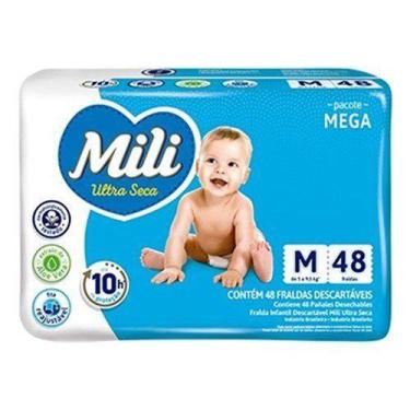 Imagem de Fraldas Mili Ultra Seca Mega M 48Un
