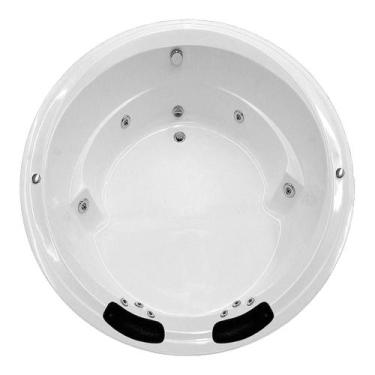 Imagem de Banheira Redonda Tahiti COMPLETA com hidro - Só Banheiras, 1,50X1,50X0