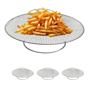 Imagem de 3UN Peneira Escorredora de Frituras Pastel Salgado com alças - Aramina