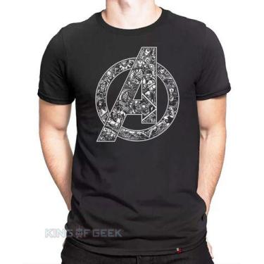 Imagem de Camiseta Super Herói Camisa Capitão América Iron Man - KING OF GEEK, P