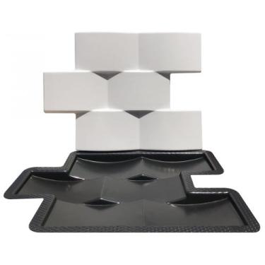 Imagem de Forma 3D Gesso e Cimento ABS - Tijolinho Côncavo - Xmoldes Formas 3D