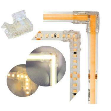 Imagem de Kit 10x Conectores para Fita Led 10mm Emenda Fácil Sem Solda L 90 Curv