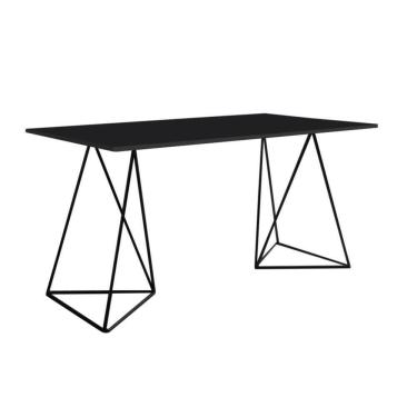 Imagem de Escrivinha Mesa Bela Vista Preto E Tampo Preto - Cor: Preto